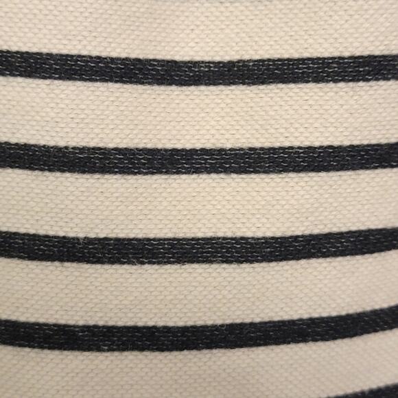 Madewell Stripe Off the Shoulder Top Drawstring Waist Black and White Casual XS - Picture 8 of 11